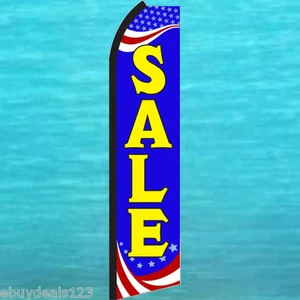 OFFERTA PATRIOTTICA blu con lettera gialla FLUTTER PIUMA BANDIERA Swooper insegna alta striscione - Foto 1 di 5