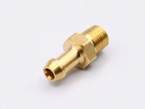 8mm Anschlussnippel 1/8" NPT - gerade Messing Ladedruck Garrett T2 T25 T28 T3 T4 - Bild 1 von 6