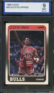 1988-89 FLEER #20 SCOTTIE PIPPEN ISA 9 (RC) BULLS HOF *K5409 - Picture 1 of 2