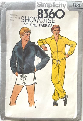 1970's Simplicity Men's Jacket,Pants,Shorts Pattern 8360 Size M UNCUT - Image 1 of 2