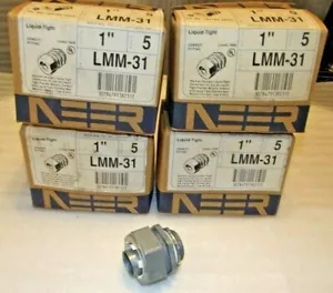 Lot of 21 LMM-31 LIQUID TIGHT 1" Straight CONDUIT FITTINGS Die Cast NEER Mfg. - Picture 1 of 6