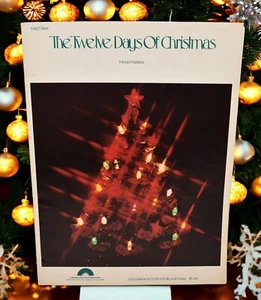 The Twelve Days Of Christmas Sheet Music Piano Voice Guitar Christmas Carol 1977 - Picture 1 of 8