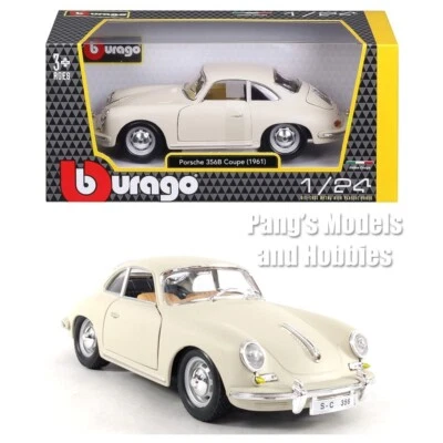 Porsche 356 356B 1961 cupé escala 1/24 modelo diecast de Bburago - blanco con caja Foto 1 de 4