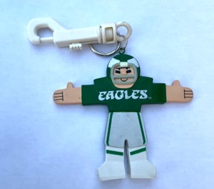 Philadelphia Eagles Vintage Keychain Retro Bendable NFL Football Man Player Clip - Picture 1 of 5