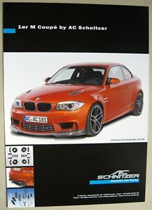Prospetto Brochure BMW 1er M Coupé E82 400 Cv AC Schnitzer 3,2 Mj 2011 2012 D