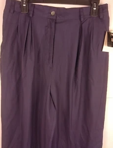 Valerie Stevens Pure Silk Gray Pleated Front Dress Pants Size 14 - New.    (B14) - Picture 1 of 15