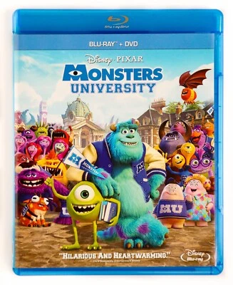 Monsters University (Blu-ray + DVD, 2013) Disney PIXAR 3-Disc with Bonus Extras - Image 1 of 4