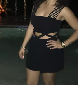 Pagliaccetto donna semi senape taglia media nero vita elegante - Foto 1 di 6