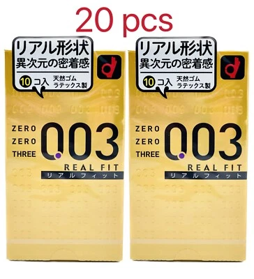 Condón Okamoto 003 Zero Three Real Fit ultra delgado 0,03 mm 2 cajas 20 un. Foto 1 de 4