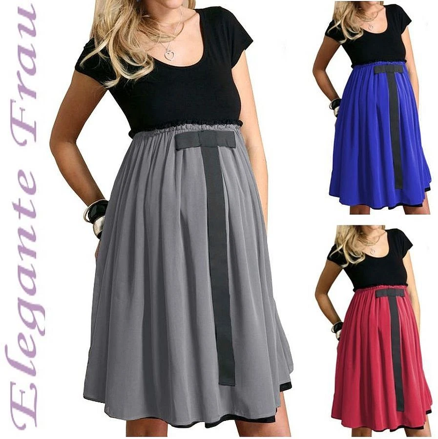 UMSTANDSKLEID ABENDKLEID UMSTANDSROCK Chiffon SCHICKES ELEGANTES KLEID Shirt - Bild 1 von 1