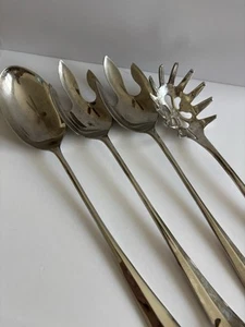 4er Set Vintage MCM Schwerlast Edelstahl Koch- & Servierutensilien - Bild 1 von 7