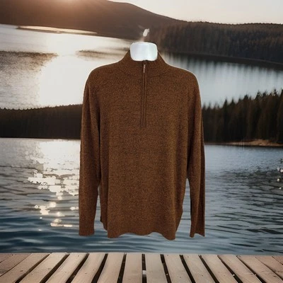Smartwool Men's Kiva Ridge Half Zip Merino Wool Brown Pullover Men's Size L - Image 1 of 4