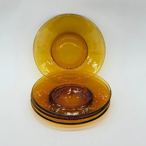 Vintage Duralex 70er Jahre Braunglas Salatteller 4er Set - Bild 1 von 6