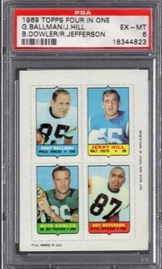 1969 Topps Four in One BALLMAN / HILL / DOWLER / JEFFERSON PSA 6 EX/MT Centered! - Bild 1 von 1