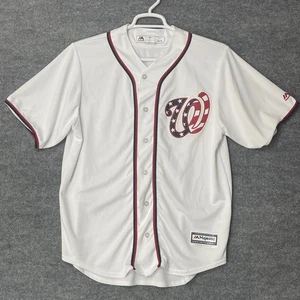 Camiseta de béisbol Majestic de los Washington Nationals MLB blanca base fresca para hombre grande - Imagen 1 de 8