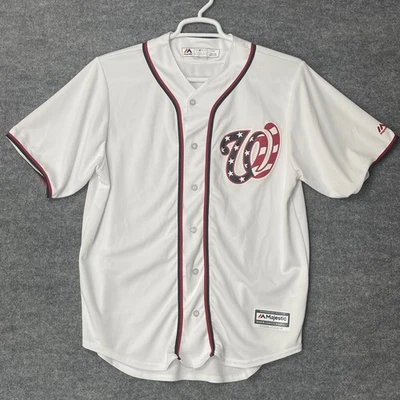 Majestic Washington Nationals MLB Baseball Jersey White Cool Base Men's Large - Image 1 of 4