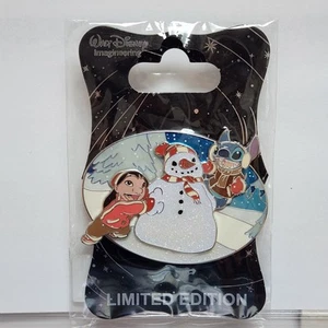 Disney WDI Lilo & Stitch Winter Christmas Holiday Wanna Build a Snowman LE Pin - Picture 1 of 4