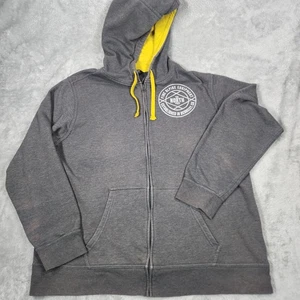 North Face Hoodie Herren 2XL grau gelb Full Zip Fine Alpine Equipment Logo - Bild 1 von 13