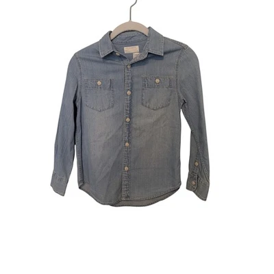 J Crew Crewcuts Boy's Light Denim Shirt Size 8. 100% cotton. Pre-owned. - Image 1 of 2