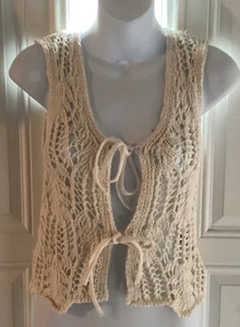 SOLO - ONLIZZY Life SL CHALECO TEJIDO CREMA 15343882 - Nuevo - Talla pequeña - - Imagen 1 de 7