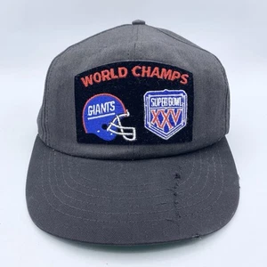 New York Giants NFL Super Bowl XXV Champions Mütze SnapBack Schwarz USA Vintage - Bild 1 von 15