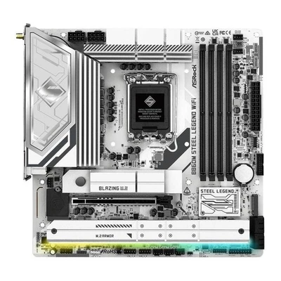 Asrock B860M Steel Legend WiFi Intel B860 LGA 1851 (Socket V1) micro ATX - Immagine 1 di 4