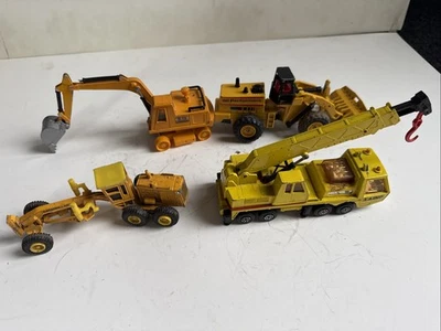 老式批量 4 件建筑玩具火柴盒 Majorette 猫 (B10) — 第 1/4 张图片