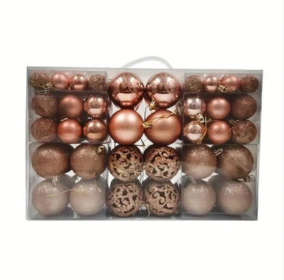 Juego de 100 piezas de adornos de bolas de Navidad para decoración de árboles de Navidad decoración de fiestas navideñas Foto 1 de 2