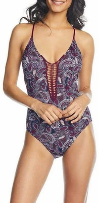 Ambrielle Paisley Traje De Baño Con Cordones Una Pieza Talla M Foto 1 de 4