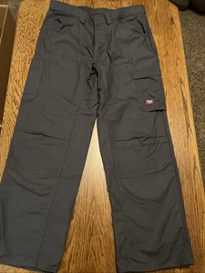 Red Kap Double Knee Cargo Canvas Workwear Hose 34x30 grau Taschen - Bild 1 von 9