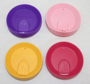 ¡Lote de 4! Tapas de vaso Tervis de repuesto - amarillo, púrpura, 2 rosas - ¡todas 10 oz! - Imagen 1 de 12