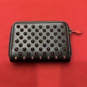 Christian Louboutin Panettone Coin Case Purse Black 1165072 Used - Picture 1 of 7