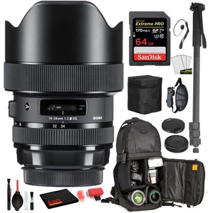 Sigma 14-24mm f/2.8 DG HSM Art Lens for Canon EF Bundle - Picture 1 of 1