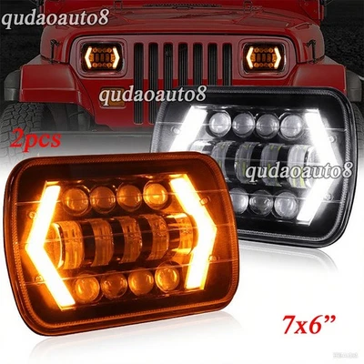 Faros LED 5x7 7x6 H6054 para Jeep Wrangler YJ Cherokee XJ Ford Chevy Toyota Foto 1 de 4