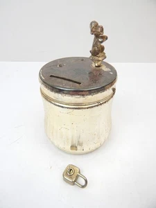 7E Vintage Reuge Magic Box Coin Bank Windup Funzionante Barboncino Musicale Art Deco - Foto 1 di 10