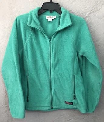 Vineyard Vines Green Full Zip Fleece Jacket- Size Medium Women’s - Image 1 of 4
