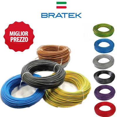 Cavo Elettrico Cordina Unipolare FS17 1,5 2,5 4 5 6 mm FILO DA 10 a 100 METRI - Imagen 1 de 2