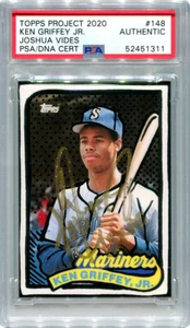 Tarjeta firmada de Ken Griffey Jr Topps Project 2020 #148 inscrita 13x como dorada 1/1 PSA - Imagen 1 de 2