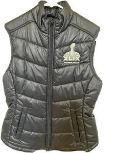 Women's Seattle Seahawks SUPER BOWL XLIX 02/01/15 Black Puffer Vest, Small - Picture 1 of 10