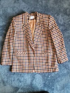 Pendleton Womens Virgin Wool Tweed Long Sleeve Pockets Notch Lapel Blazer 16 - Picture 1 of 9