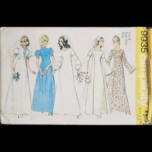 Vintage Simplicity Prinzessin genäht Braut/Dienstmädchen Kleid Muster #9935 Größe 8 SCHNITT - Bild 1 von 7