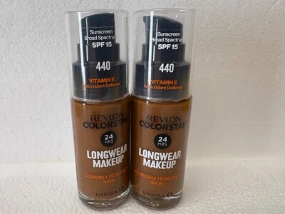 REVLON COLORSTAY 24Hrs Combination/Oily Matte Foundation 440 Mahogany lot of 2 - Image 1 of 4