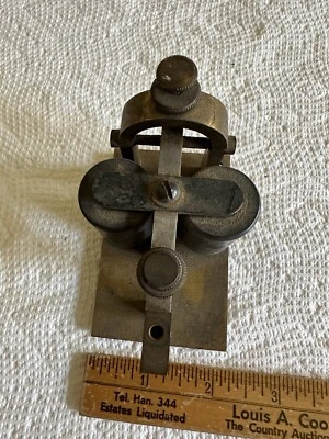 Vintage J H Bunnell Telegraph Key Morse Code Device on Bronze Brass Base - Image 1 of 4