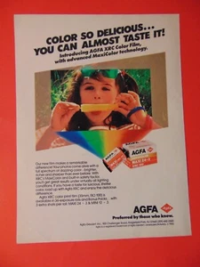 1989 AGFA FILM Color So Delicious You Can Almost Taste It! photo art print ad - Picture 1 of 1