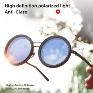 Adjustable Tint Polarized Round Sunglasses, With ND9 1-9 Gears Shatter-Proof - Picture 1 of 16