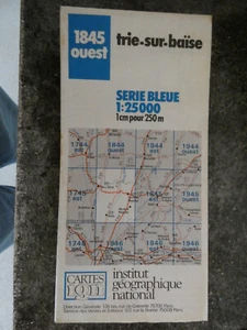 carte  IGN bleue 1848  ouest trie sur baïse  1985 - Imagen 1 de 1