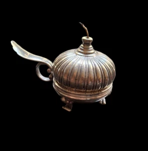 Antique Old Unique Sterling Silver Incense Burner with Handle Hallmarked 19th C - Picture 1 of 2