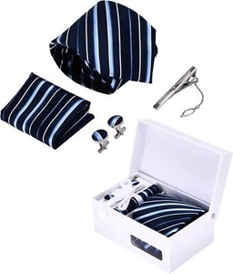 Tie Clip and Cufflink Sets for Men - Includes Men's Tie, Gentleman's Scarf, Cuff - Picture 1 of 6