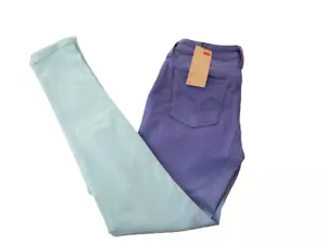 Levis 535 Legging Damen Skinny Jeans Gr. 9 Lila/Türkis Denim Baumwolle Reißverschluss - Bild 1 von 11