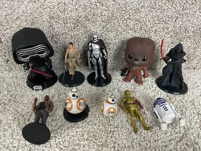 Lot of 10 Collectible Disney Funko Star Wars Force Awaken Figurine Cake Topper  - Image 1 of 4